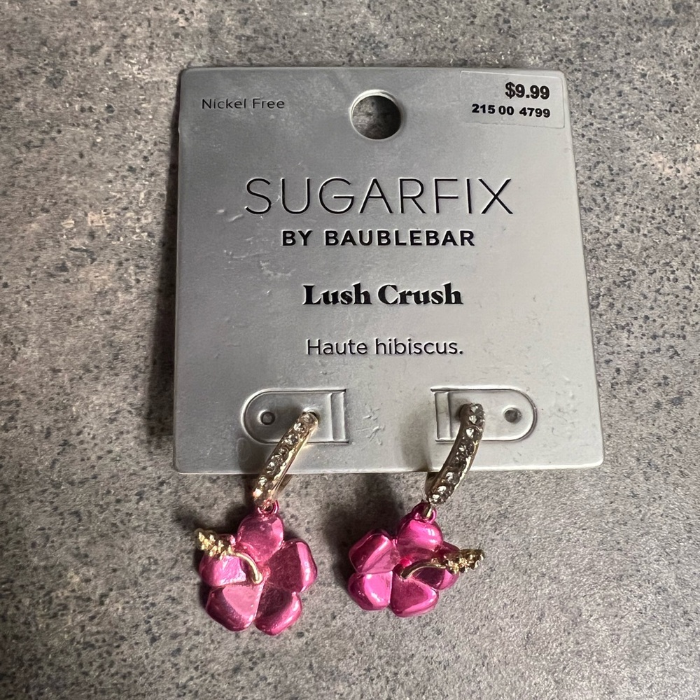 Sugarfix Pink Flower Earrings